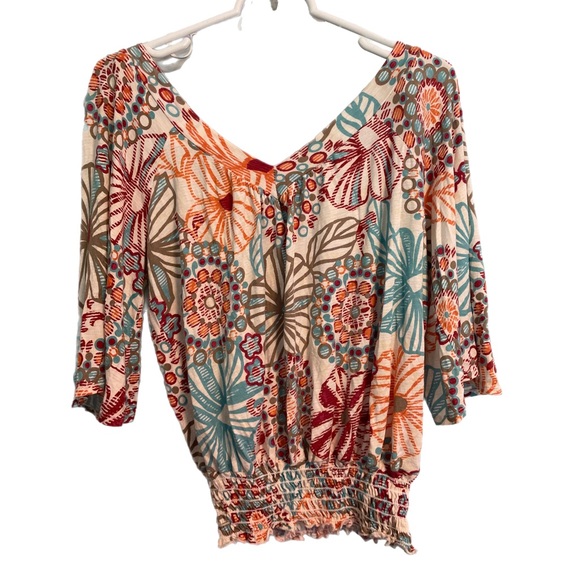 🌼 3/$18. American Rag boho top size S - Picture 2 of 6